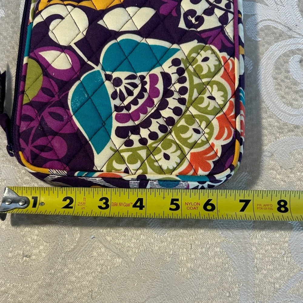 Vera Bradley Purple, Green, Orange & Yellow Quilted Tablet  Zip Pouch